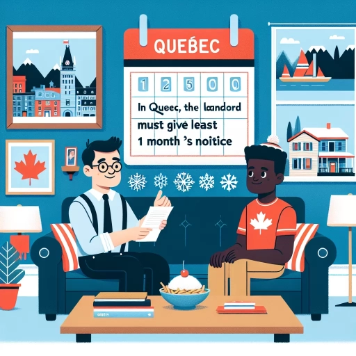 how much notice does a landlord have to give a tenant to move out in quebec
