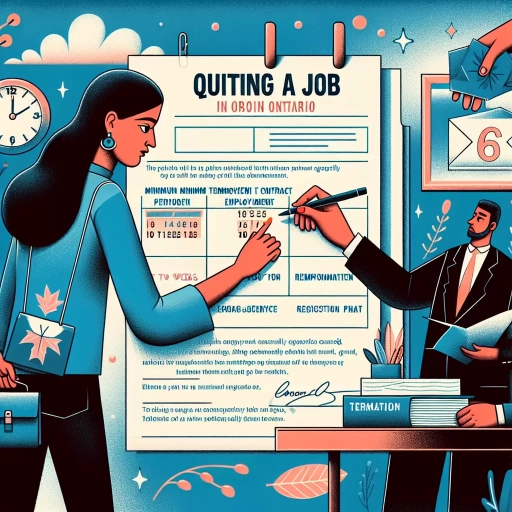 how much notice to quit job ontario