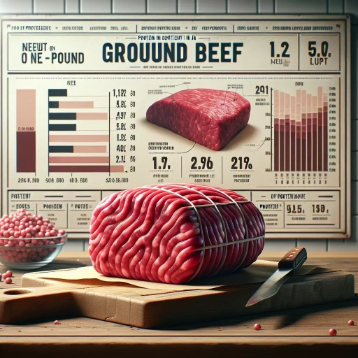 how much protein in a pound of ground beef