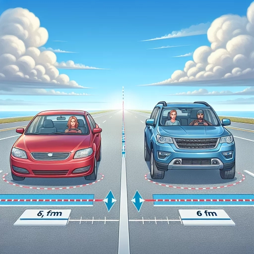 how much space is required between vehicles on a clear day