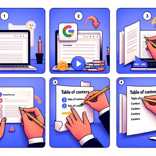 how to add a table of contents in google docs