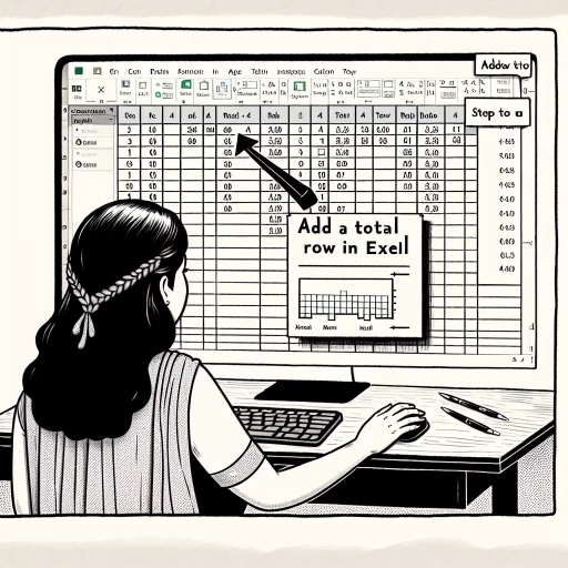 how to add a total row in excel