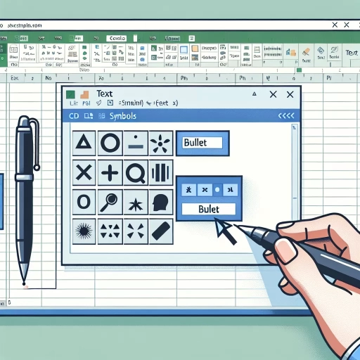 how to add bullets in excel