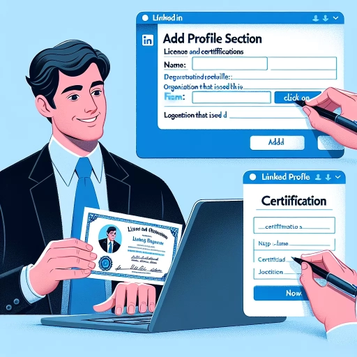 how to add certifications on linkedin
