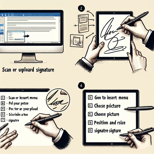 how to add handwritten signature in word