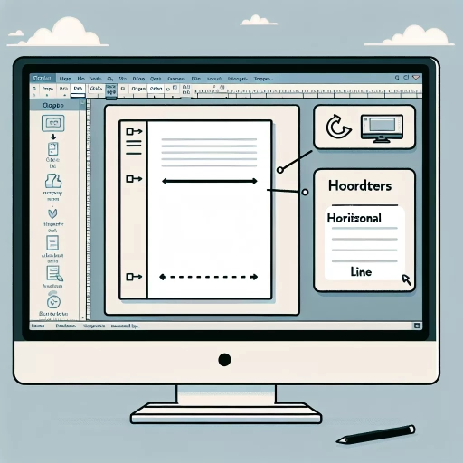how to add horizontal line in word