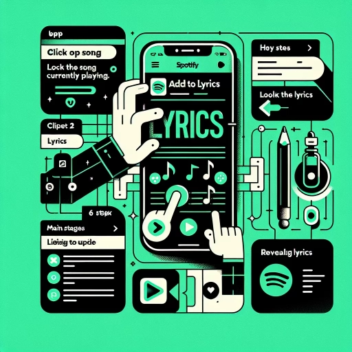 how to add lyrics to spotify