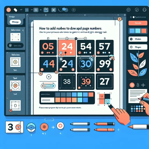 how to add page numbers in canva