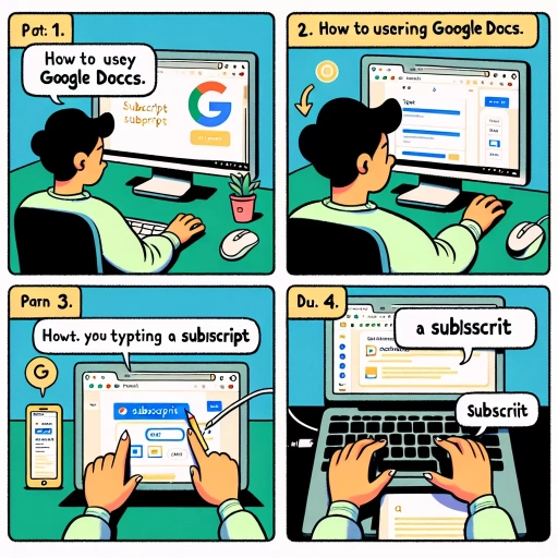 how to add subscript in google docs