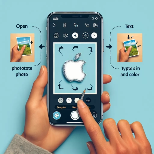 how to add text to photos iphone