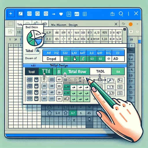 how to add total row in excel
