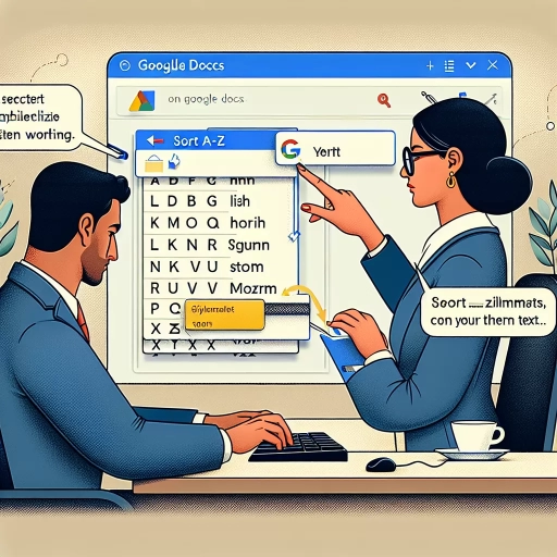 how to alphabetize in google docs