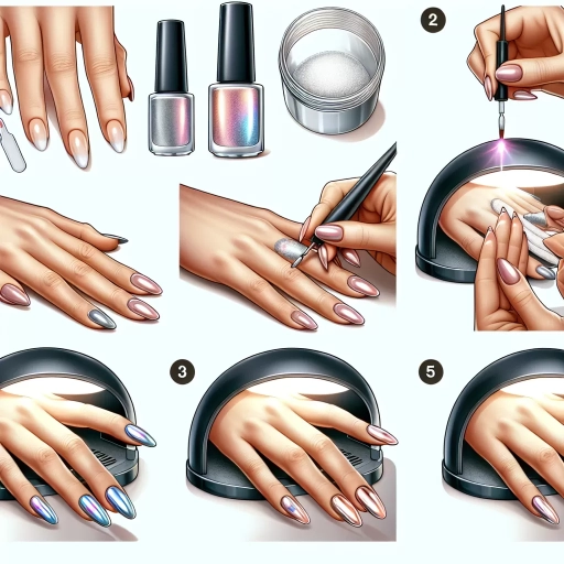 how to apply chrome nail powder