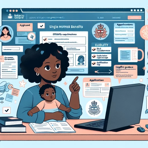 how to apply for single mother benefits in ontario