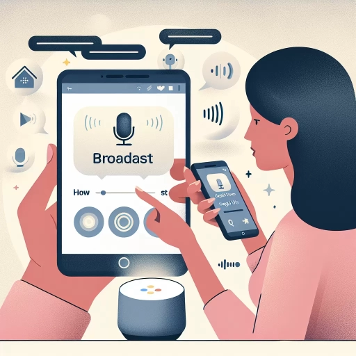 how to broadcast on google home