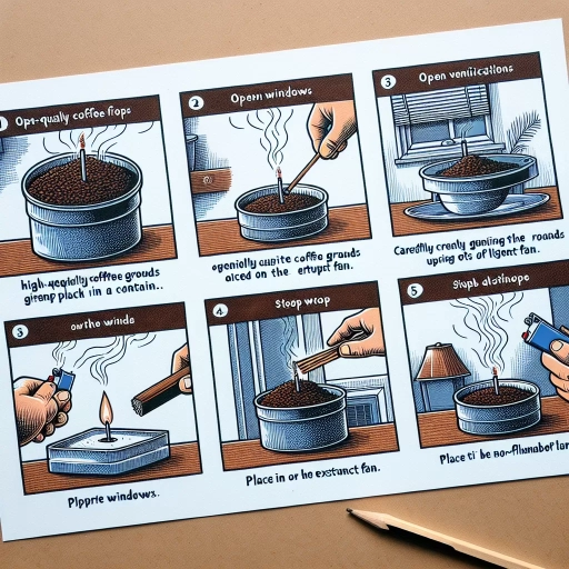 how to burn coffee grounds like incense