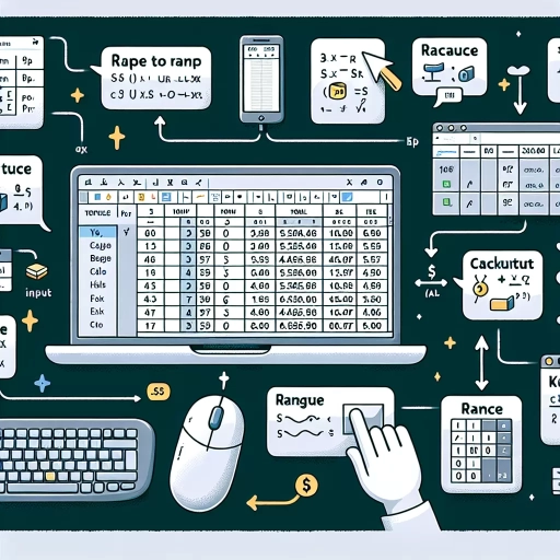 how to calculate range in excel