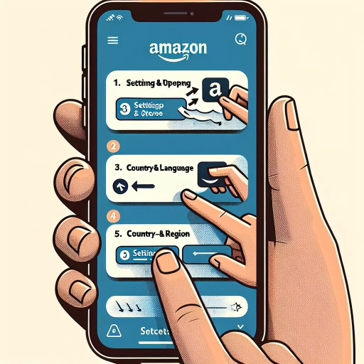 how to change country on amazon app on iphone