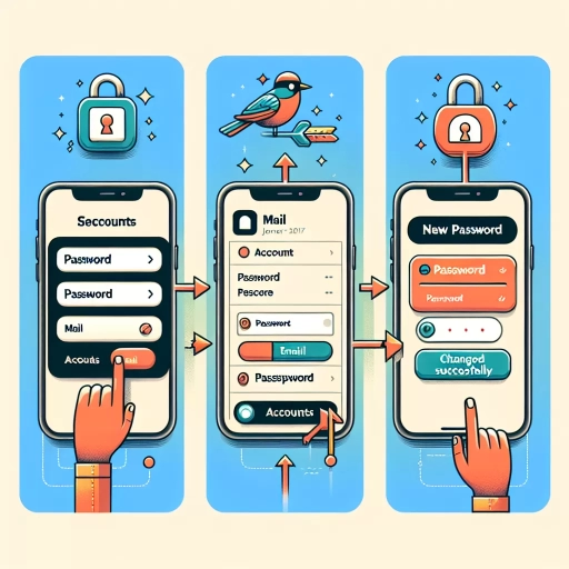 how to change email password on iphone