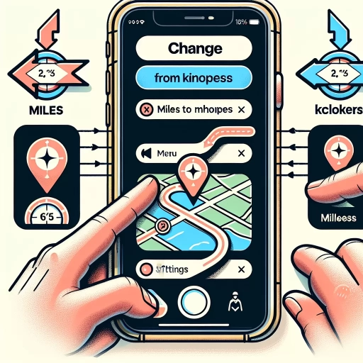 how to change miles to km on iphone maps