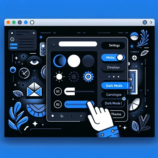 how to change outlook to dark mode