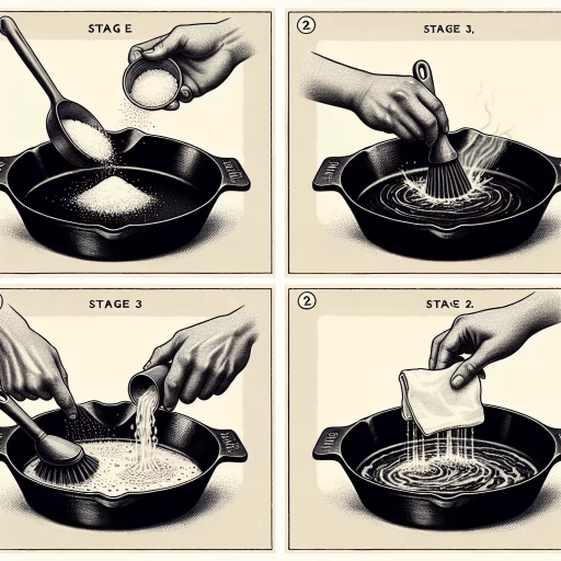 how to clean a cast iron skillet with burnt-on