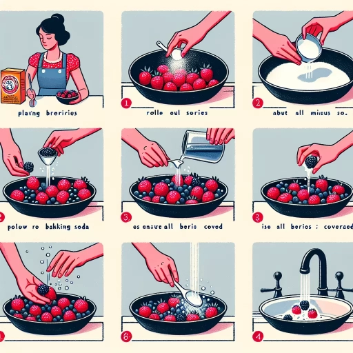 how to clean berries with baking soda