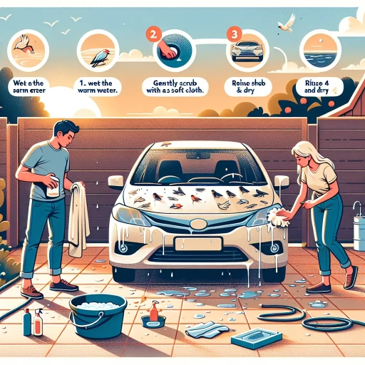 how to clean bird poop off car