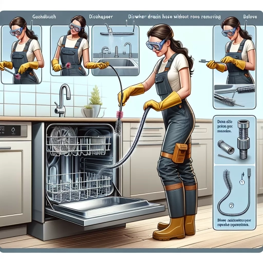 how to clean dishwasher drain hose without removing it