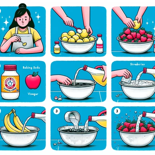 how to clean fruits with baking soda and vinegar