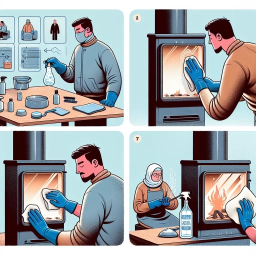 how to clean wood stove glass