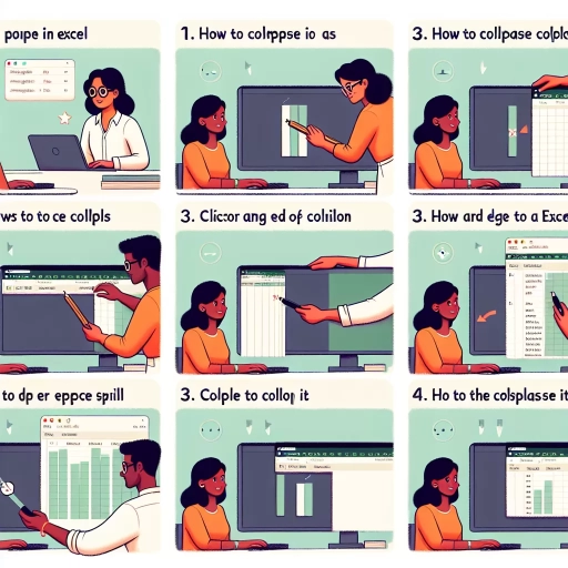 how to collapse columns in excel