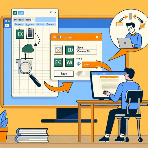 how to convert excel to word