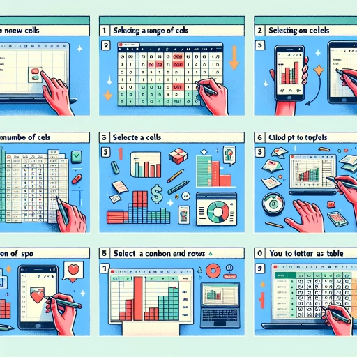 how to create a table in google sheets