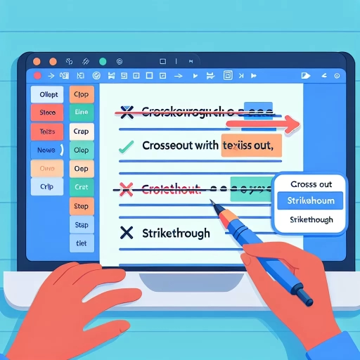 how to cross out words in google docs