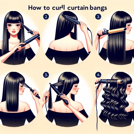 how to curl curtain bangs