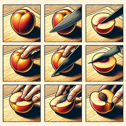 how to cut a peach
