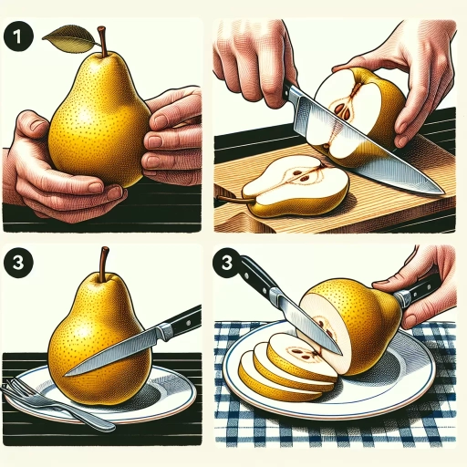 how to cut a pear