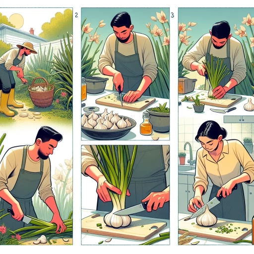 how to cut garlic scapes