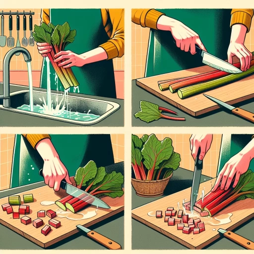 how to cut rhubarb