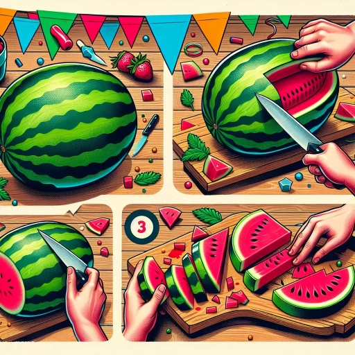 how to cut watermelon for party