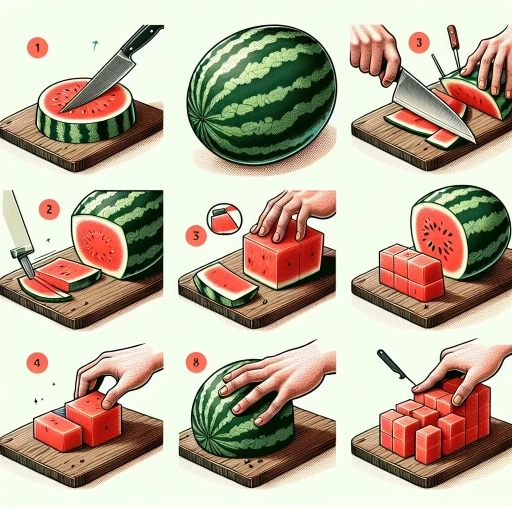 how to cut watermelon in cubes
