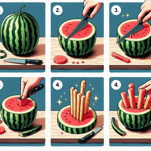 how to cut watermelon into sticks