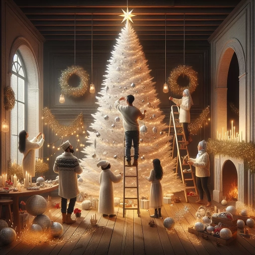 how to decorate a white christmas tree
