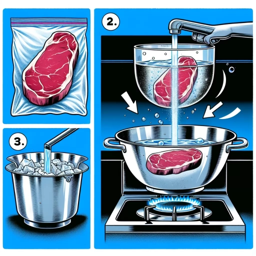 how to defrost steak fast