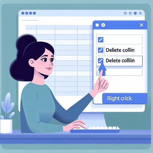 how to delete a column in google docs