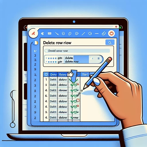how to delete a row in google docs