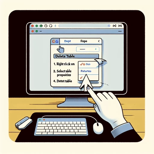 how to delete a table in google docs