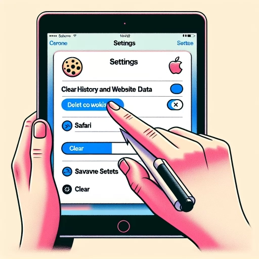 how to delete cookies on ipad