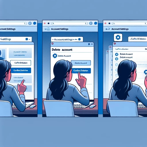 how to delete her account
